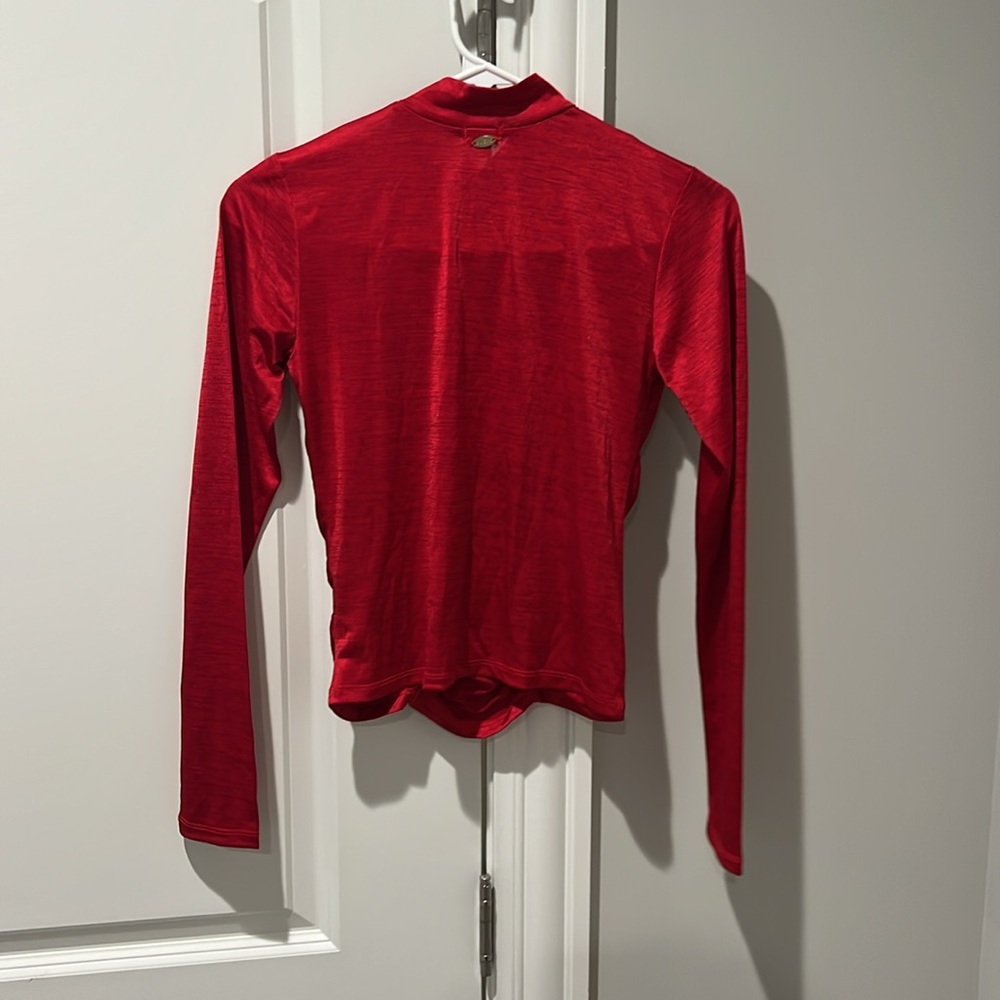 Guess Vibrant Red Ruched Blouse - Picture 4 of 5